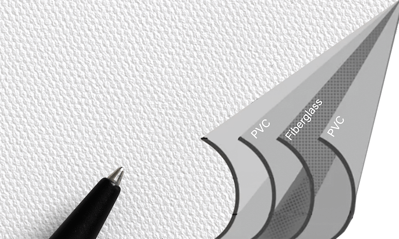 MAXWHITE FG (FIBRA DI VETRO) - CAMPIONE DI MATERIALE PER SCHERMI (DIN A4)