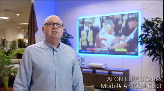 Aeon CLR® 3 presso il Design Center Testimonianza di arredamento | Schermo a cornice fissa ALR/CLR