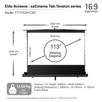 EZ CINEMA PLUS TAB-TENSION - SISTEMA PORTATILE LEINWÄNDE - TELESCOPE