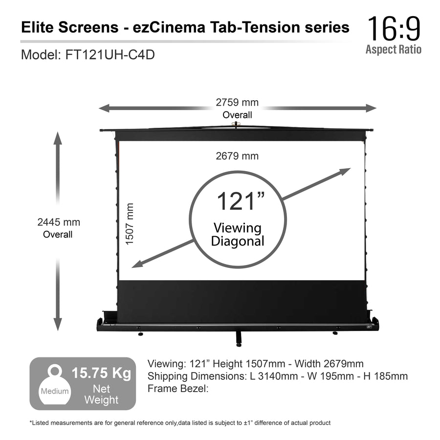 EZ CINEMA PLUS TAB-TENSION - SISTEMA PORTATILE LEINWÄNDE - TELESCOPE